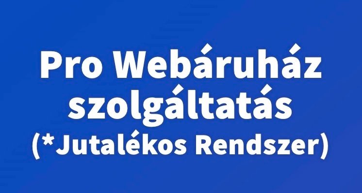 Ingyenes Pro Webáruház Szolgáltatás