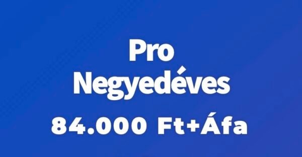 Pro Negyedéves Webáruház szolgáltatások